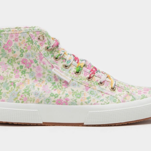 Superga x LoveShackFancy Flowers High-Top Sneakers - Picture 2 of 9
